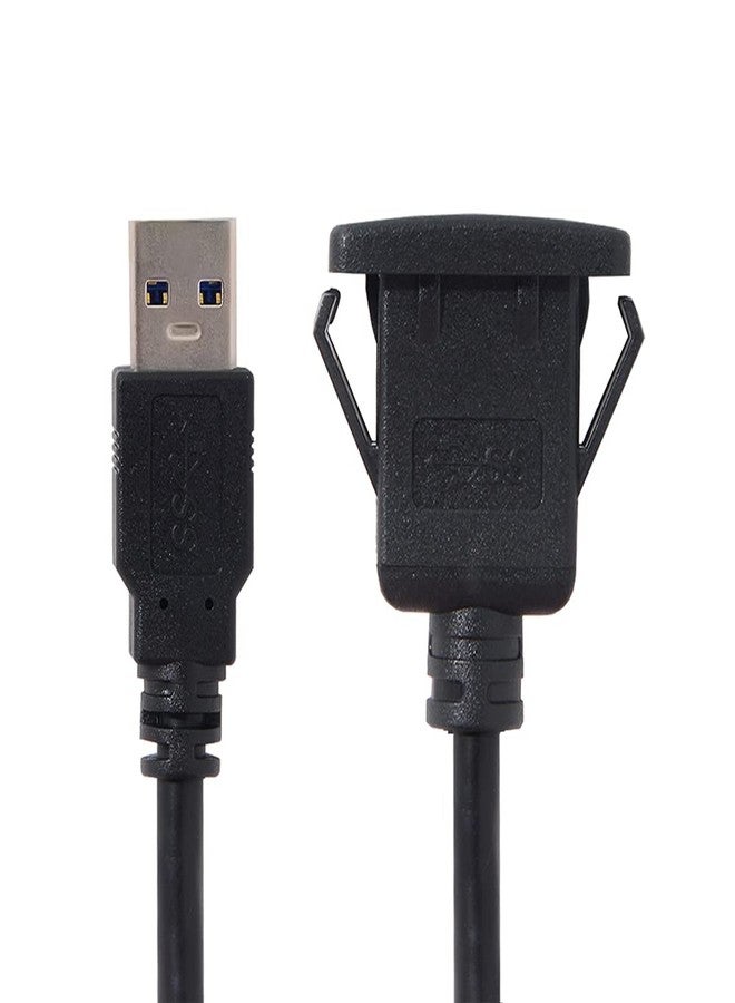 NFHK 1m Waterproof Single USB 3.0 Extension Latch Mount Car AUX Cable for Dashboard Panel - Image 2