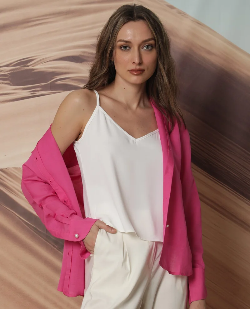 Rareism Rareism Women Slipo Off White Sleeveless Solid Knee Length Inner Wear