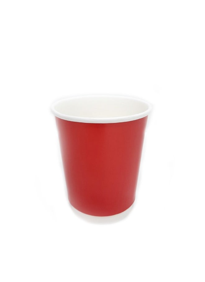 SNH Packing - Disposable Double Wall Red Coffee Cups 8 oz Coffee Cups To Go 25 pack Paper Coffee Cups and Designs, Recyclable, Hot Coffee Cups. - Image 1
