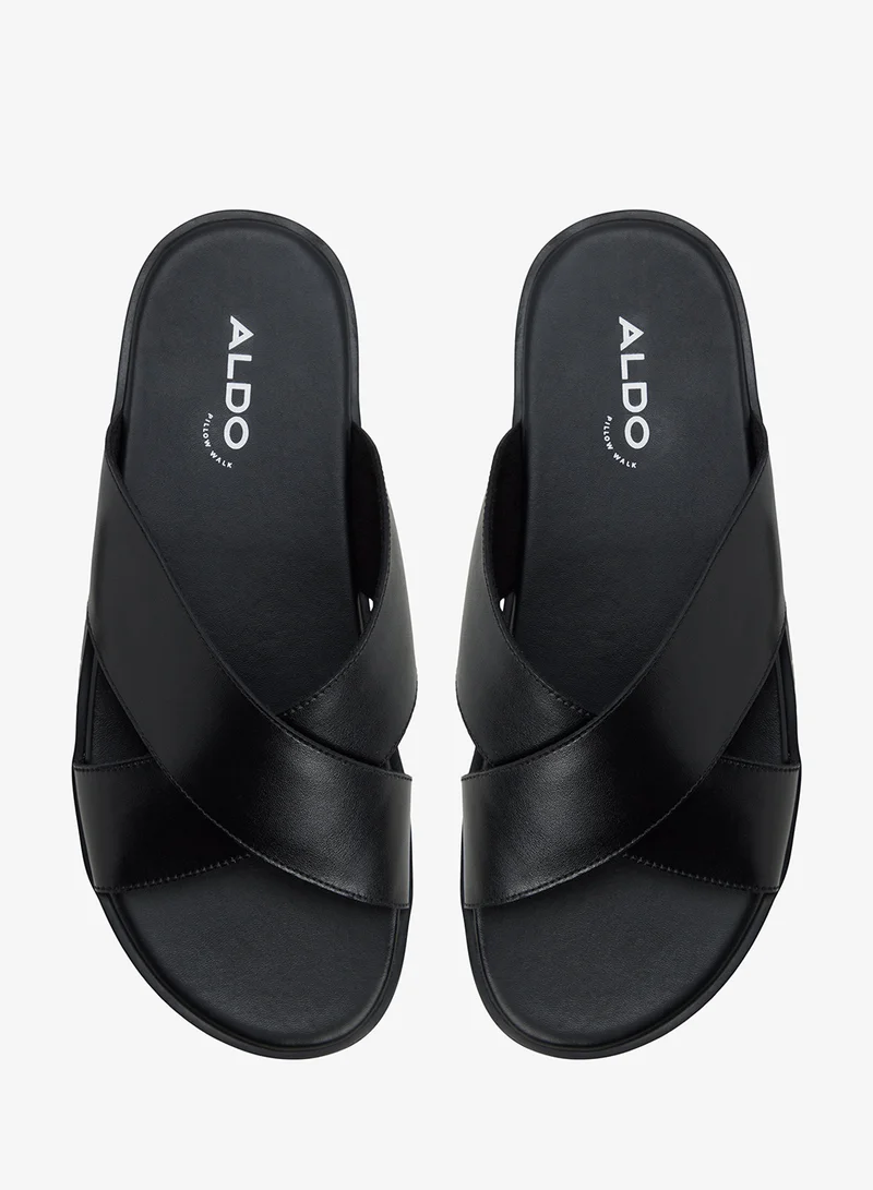 ALDO BLACK Multi Strap Flat Sandals for Men | Best Price UAE