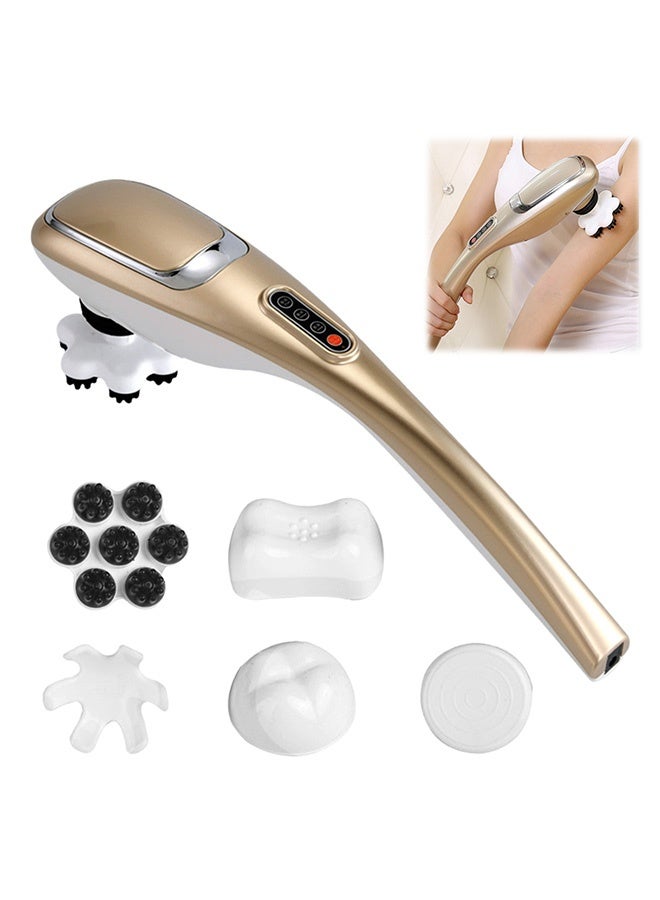 nafas Handle Massager Shiatsu Body & Back Massager Cordless，5 interchangeable Deep Tissue Massager USB Rechargeable 1800mAh with 12 Modes and 10 Intensity Levels for Shoulder Neck Leg - Image 1