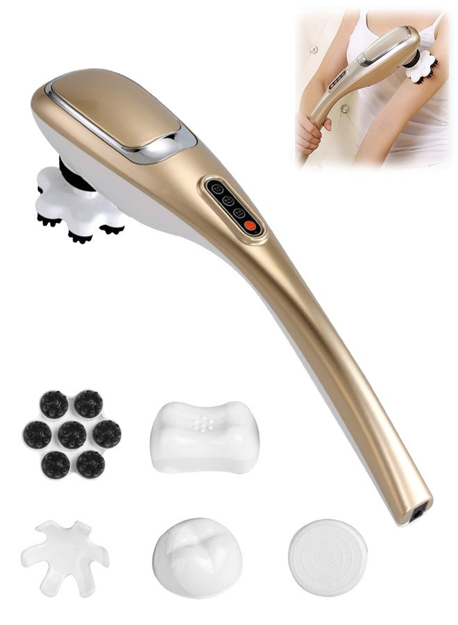 nafas Handle Massager Shiatsu Body & Back Massager Cordless，5 interchangeable Deep Tissue Massager USB Rechargeable 1800mAh with 12 Modes and 10 Intensity Levels for Shoulder Neck Leg - Image 2