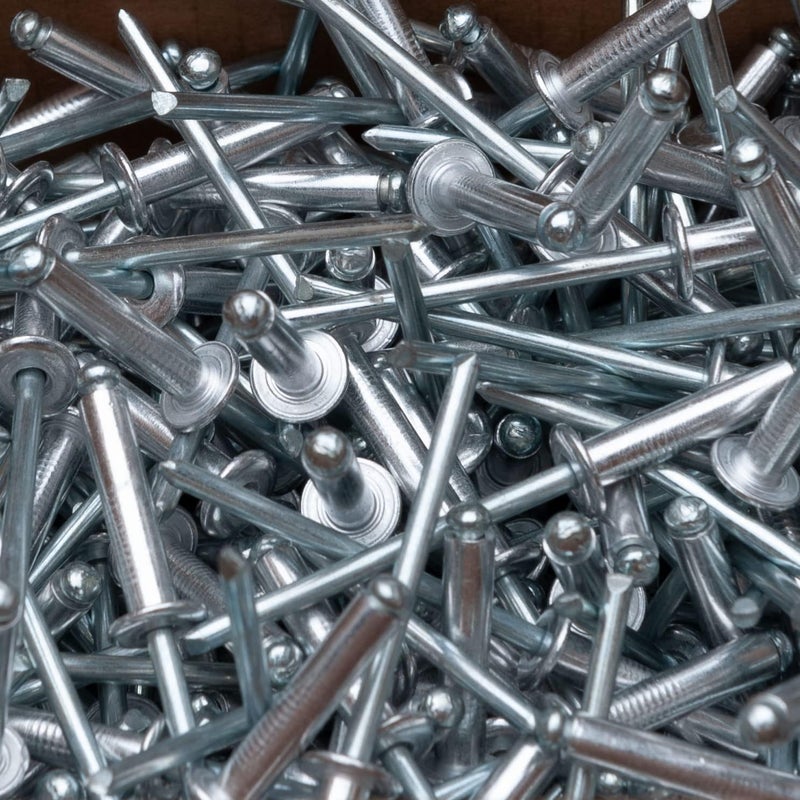 [40 Pack] Blind Rivet, Rivets for Metal, Dome Head Rivet, Aluminium Body and Steel Mandrel Pop Rivets for Tinplate, Metal Fastening, Leather – Push Rivets (4mm X 8mm) - Image 2