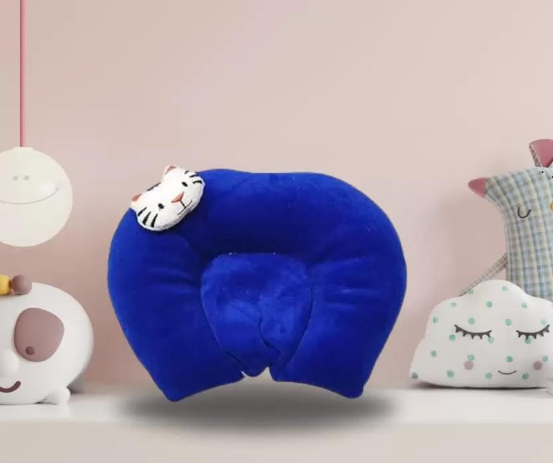 FinchGold Big Size Head Shaping Sarso Mustard Seeds Baby Pillow for New Born Baby Upto 1 Year Old Baby (0-12 Months (Blue) - Image 1