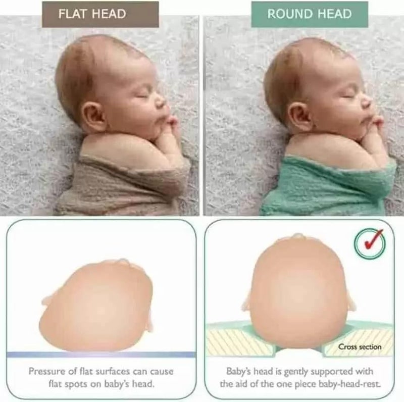 FinchGold Big Size Head Shaping Sarso Mustard Seeds Baby Pillow for New Born Baby Upto 1 Year Old Baby (0-12 Months (Blue) - Image 5