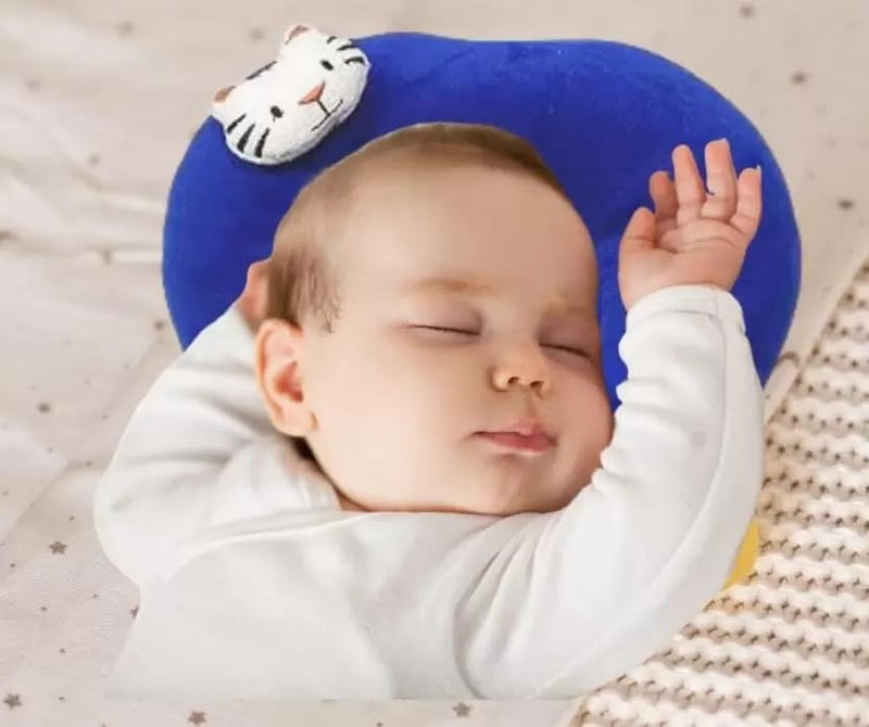 FinchGold Big Size Head Shaping Sarso Mustard Seeds Baby Pillow for New Born Baby Upto 1 Year Old Baby (0-12 Months (Blue) - Image 4