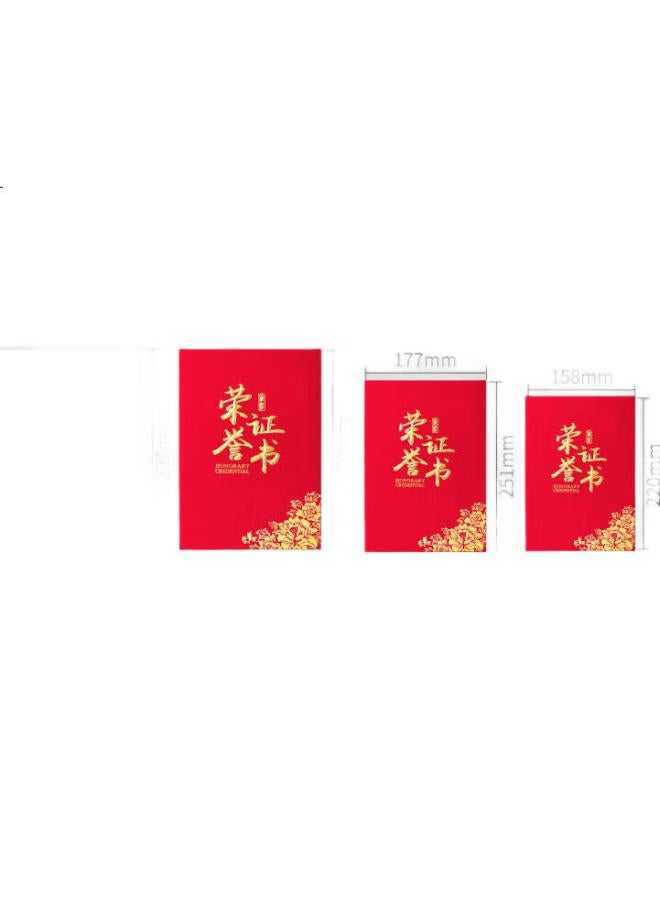 Dsb [Lowest Price Online] 8K/10 Pack Velvet Peony Style Honor Certificate, Customizable Award Certificate, Award Presentation Certificate Cover [Includes 20 Inner Pages] 050812 - Image 2