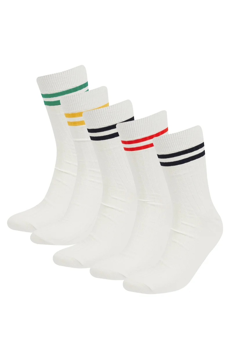 ديفاكتو Man Comfortable Elastic 5 Piece Long Cotton Socks
