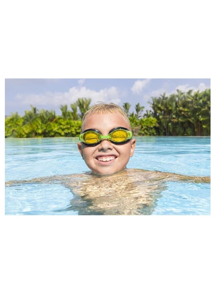 بست واي نظارة سباحة شفافة العدسات مانعة للتسرب مع حزام قابل للتعديل – أخضر - Image 5