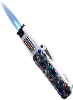 JOBON Refillable Butane Torch Lighter With Safety Lock for Kitchen Cooking Indoor Outdoor BBQ and Charcoal  - Image 1