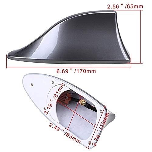 CARIZO Shark Fin Style Car Roof Mount FM/AM Functional Radio Aerial Waterproof Antenna (Black) Compatible with Tata Punch - Image 3