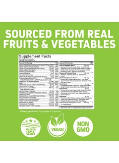 Herbtonics Whole Food Multivitamin For Women & Men With Superfoods From Whole Food Markets ; Real Raw Veggies Fruits Vitamin E A B Complex ; Vegan Nongmo 120 Vegetarian Capsules (Women)  - Image 3