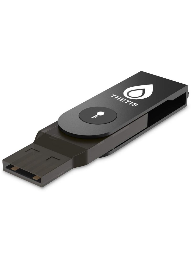 THETIS FIDO2 Security Key [Folding Design] Thetis Universal Two Factor Authentication USB (Type A) for Multi-Layered Protection (HOTP) in Windows/Linux/Mac OS,Gmail,Facebook,Dropbox,SalesForce,GitHub  - Image 1