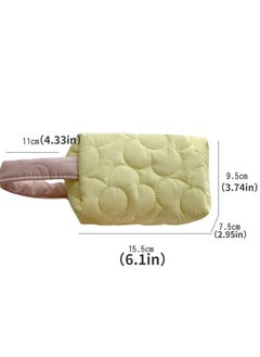ORiTi Quilted Padded Top-handle Bag Cosmetic Case Makeup Bags Women Travel Toiletry Bag Tote Shoulder Bag Gift For Girls  - Image 3
