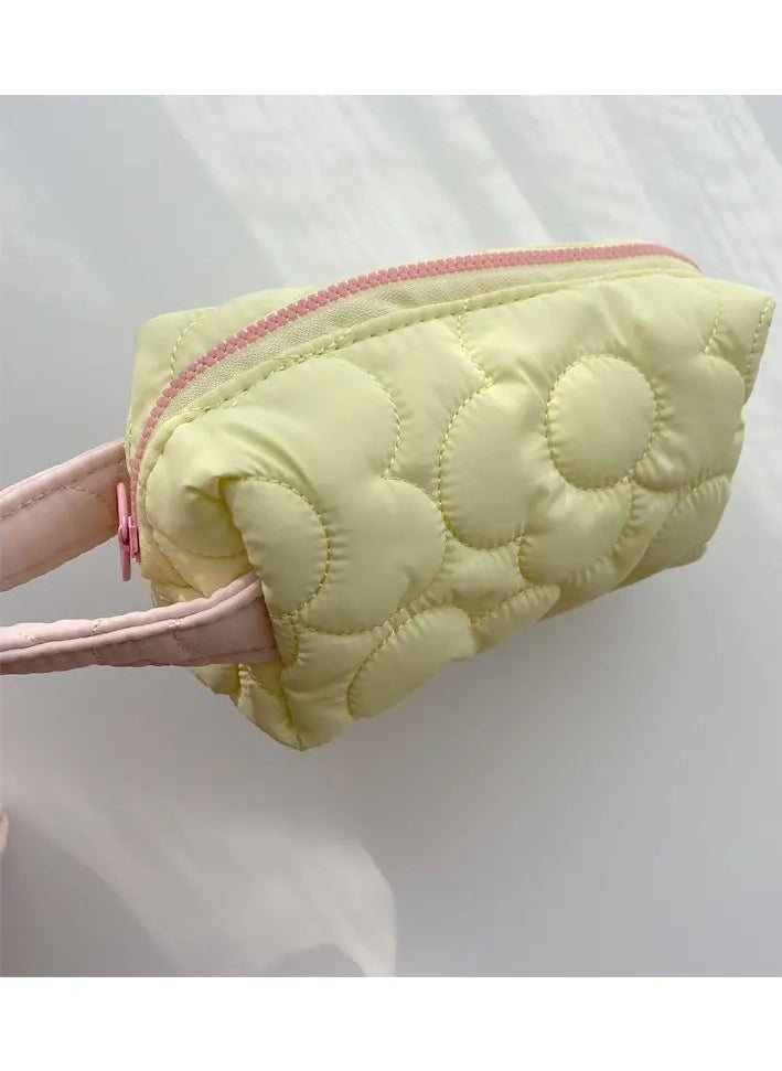 ORiTi Quilted Padded Top-handle Bag Cosmetic Case Makeup Bags Women Travel Toiletry Bag Tote Shoulder Bag Gift For Girls  - Image 1