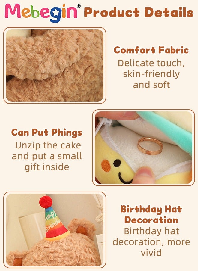 MEBEGIN 40cm Stuffed Teddy Bear, Unique Shape Teddy Bear, Shaggy Stuffed Brown Bear, Adorable Plush Toy, Made of Soft Premium Stuffing Material, Interior Decoration, Fun Themed Room Decor, Ideal Gift for All Age  - Image 5