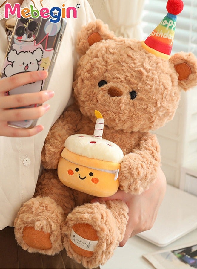 MEBEGIN 40cm Stuffed Teddy Bear, Unique Shape Teddy Bear, Shaggy Stuffed Brown Bear, Adorable Plush Toy, Made of Soft Premium Stuffing Material, Interior Decoration, Fun Themed Room Decor, Ideal Gift for All Age  - Image 2