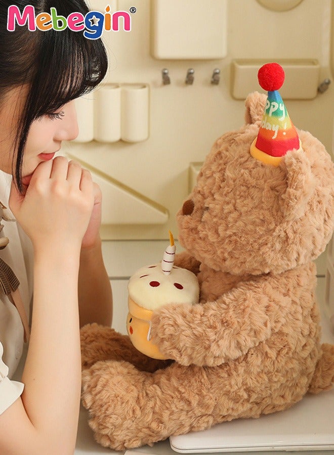 MEBEGIN 40cm Stuffed Teddy Bear, Unique Shape Teddy Bear, Shaggy Stuffed Brown Bear, Adorable Plush Toy, Made of Soft Premium Stuffing Material, Interior Decoration, Fun Themed Room Decor, Ideal Gift for All Age  - Image 3