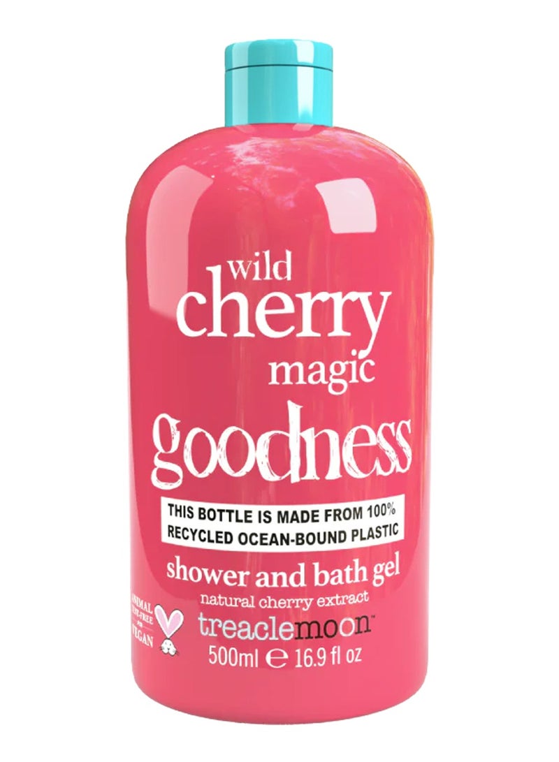 Treaclemoon Wild Cherry Magic Shower and Bath Gel, 500ml | Enchanting Scent with Real Cherry Extract | Hydrating and Nourishing Formula | Dermatologically Tested | Vegan and Cruelty-Free - Image 1