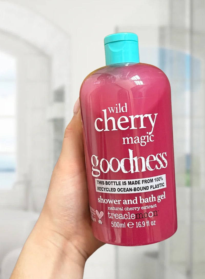 Treaclemoon Wild Cherry Magic Shower and Bath Gel, 500ml | Enchanting Scent with Real Cherry Extract | Hydrating and Nourishing Formula | Dermatologically Tested | Vegan and Cruelty-Free - Image 4