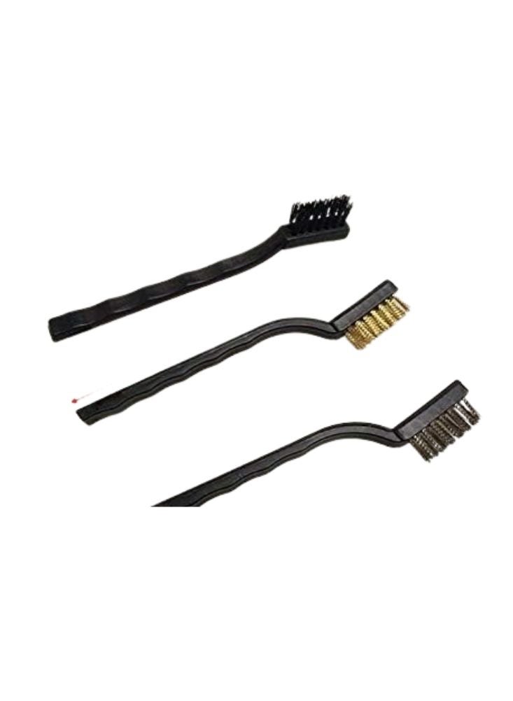 بريميم مجموعة فرش تنظيف سلكية من ثلاثة قطع – فرش من الفولاذ والنحاس والنايلون لأعمال التنظيف والتلميع - Image 2