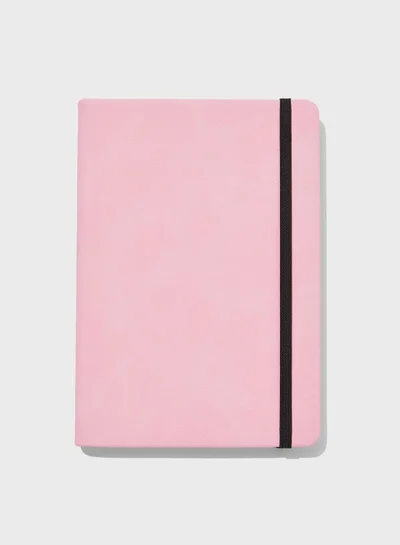 Typo Pink Notebook Journal Elastic Closure