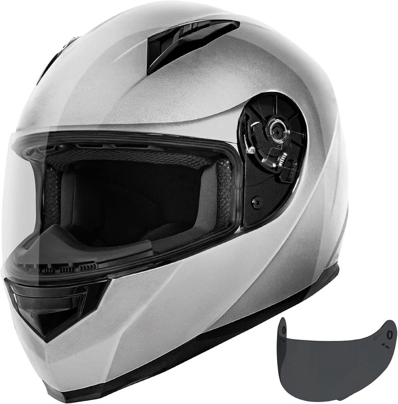 VCAN VX Lightweight Full Face Motorcycle Helmet with Extra Tinted Visor - Image 1