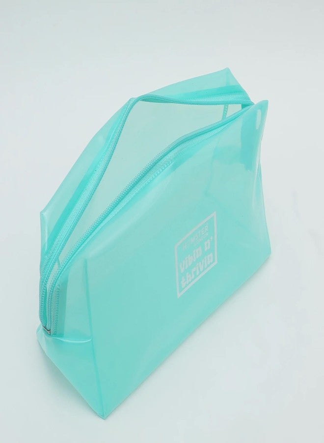 Hamster London Hampton Rectangle Waterproof Fashionable Make up Pouch Organizer Hand Bag Travel Pouch (Aqua) - Image 2