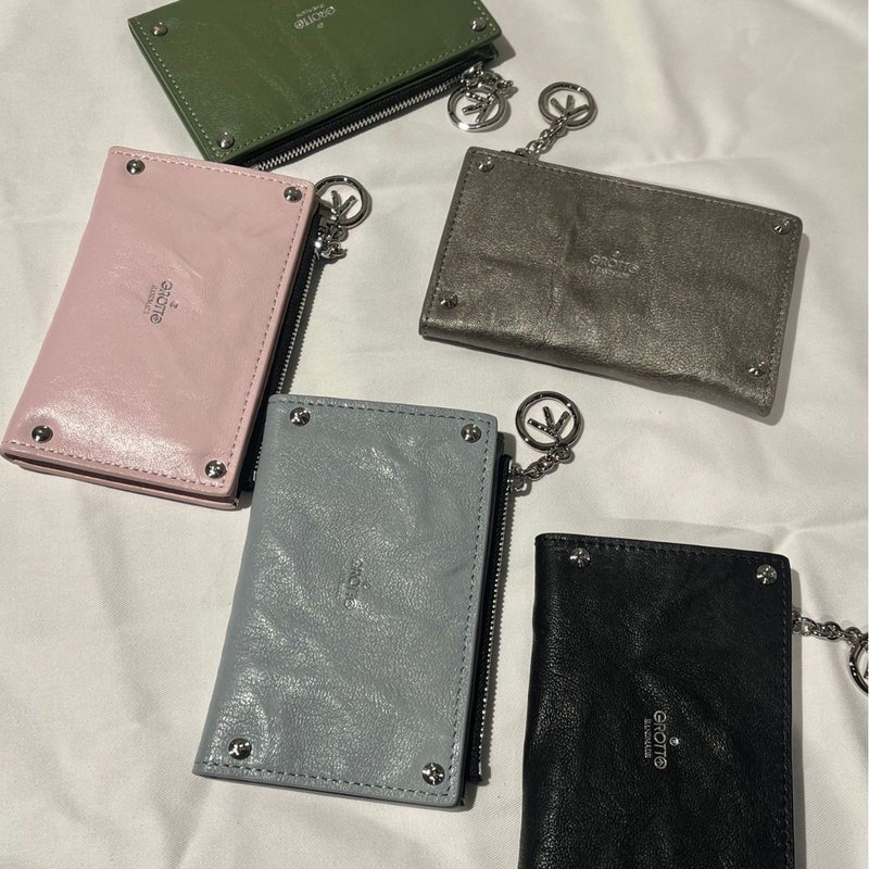 Grotto New Goatskin Multi-Card Slot Couple Style Simple Hand-Held Long Card Holder Genuine Leather Zipper Coin Purse - Image 5