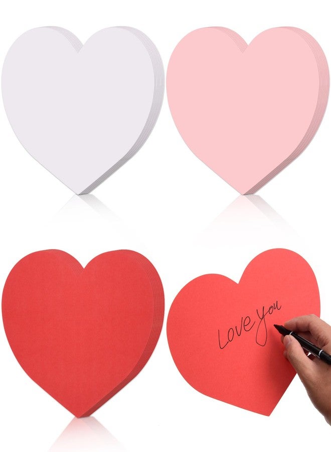 FOBSME 36 Pcs Large Valentine’s Day Heart Cutouts Paper Hearts Shape Cut-Outs Red Pink White Heart Cutouts Decorations for DIY Valentine’s Day Craft Kids’ Love and Peace School Craft Projects,9.84x7.87 Inch - Image 1