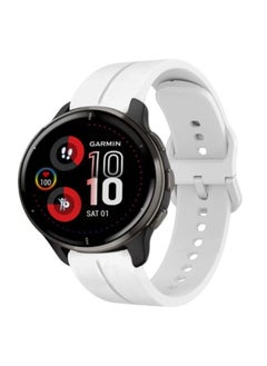 Generic Replacement Strap For Garmin Venu 2 Plus 20mm Loop Silicone Watch Band White 