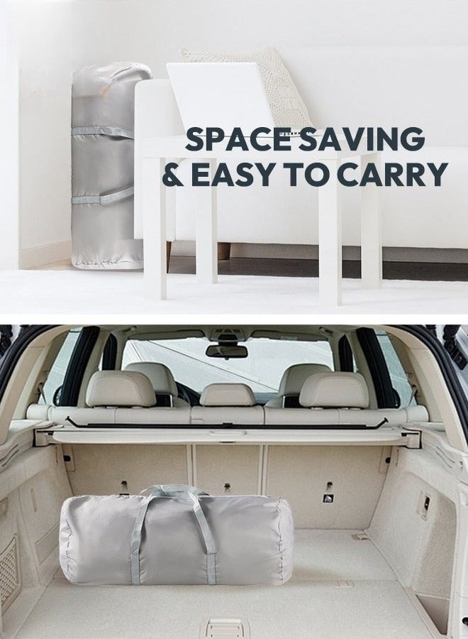 والالا حظيرة لعب للأطفال، آمنة ومضادة للسقوط، سياج أمان محمول، شبكة خفيفة الوزن، قابلة للتهوية، مناسبة للاستخدام الداخلي والخارجي، مركز أنشطة للأطفال الرضع والأطفال الصغار، لغرفة النوم، مع 20 كرة محيطية، رمادي 126*66 سم - Image 3