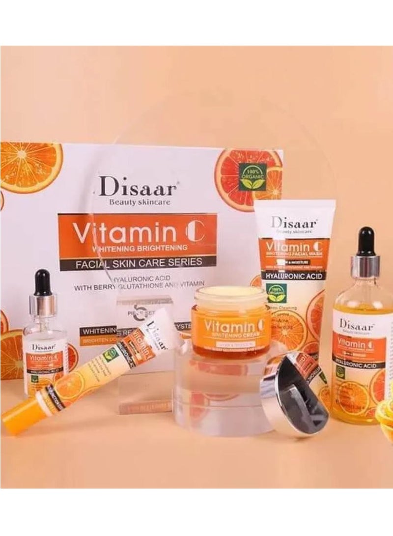 ديسار مجموعة العناية بالبشرة العضوية الأفريقية غنية بفيتامين C لتفتيح وترطيب البشرة