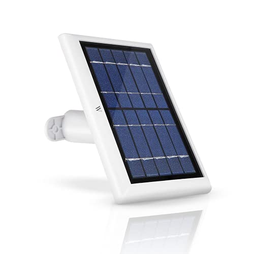 Wasserstein Solar Panel Compatible with Ring Spotlight Cam/Plus/Pro Battery, Stick Up Cam/Pro & Outdoor Cam Plus Battery - Continuous Power for Ring Surveillance Camera (1-Pack, White) - Image 1