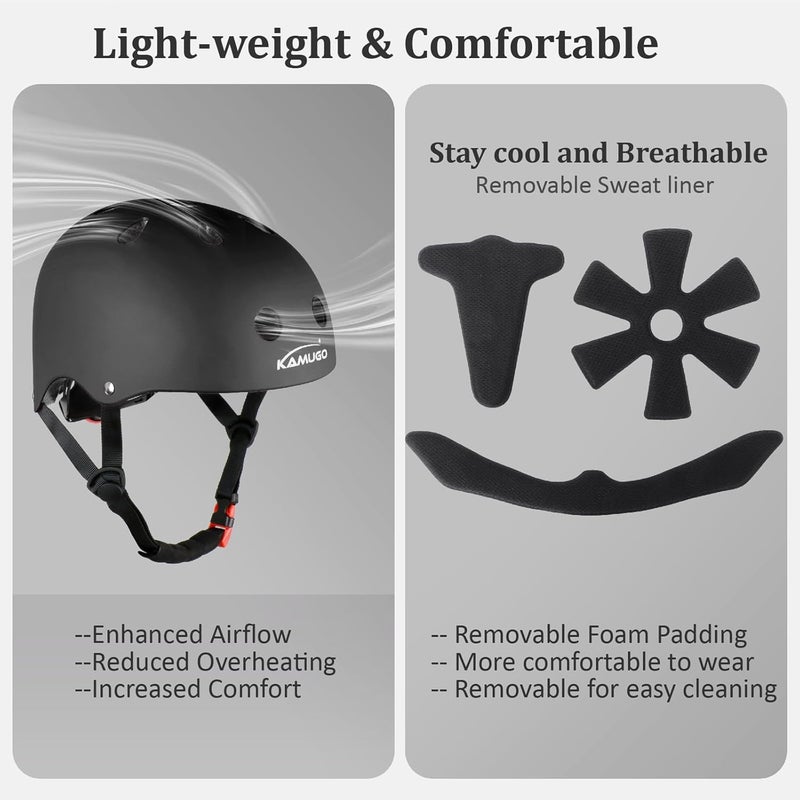 KAMUGO Kids Adjustable Helmet, Suitable for Toddler Kids Ages 2-14 Boys Girls, Multi-Sport Safety Cycling Skating Scooter Helmet - Image 4