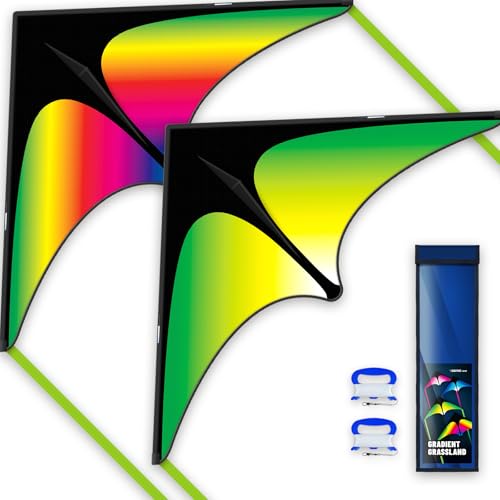 SGftre Delta Kite Two Set for Kids and AdultsEasy to Fly Outdoor Fun Kites Perfect for Beaches and ParksIdeal Kids Kite and Adult Kites for Family Fun - Image 1