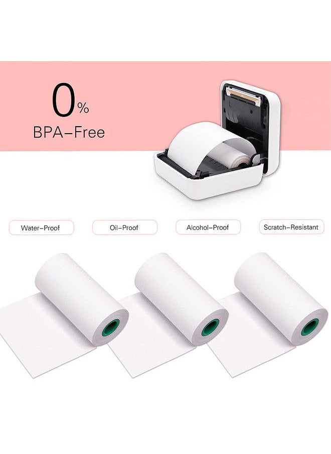 PeriPage Long-Lasting 2-Year Preservation Sticky Thermal Paper Roll 56*30mm / 2.2*1.2in BPA-Free Black Font Adhesive Sticker Labels for A6/A8/A9 Thermal Printer Pack of 3 Rolls  - Image 2