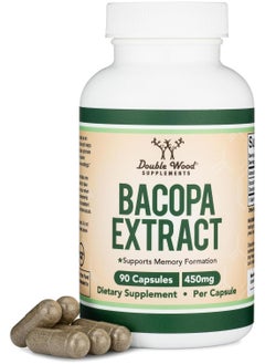 Double Wood Supplements Bacopa Extract 450mg - 90 Capsules  - Image 4