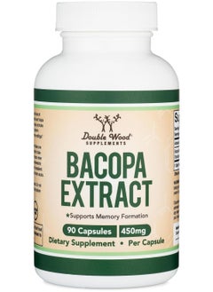 Double Wood Supplements Bacopa Extract 450mg - 90 Capsules  - Image 1