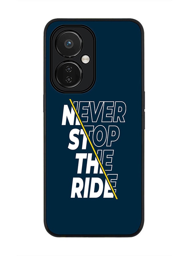 Stylizedd Rugged Black edge case for Nord CE 3 Lite Slim fit Soft Case Flexible Rubber Edges Anti Drop TPU Gel Thin Cover - Never stop the ride - Image 1