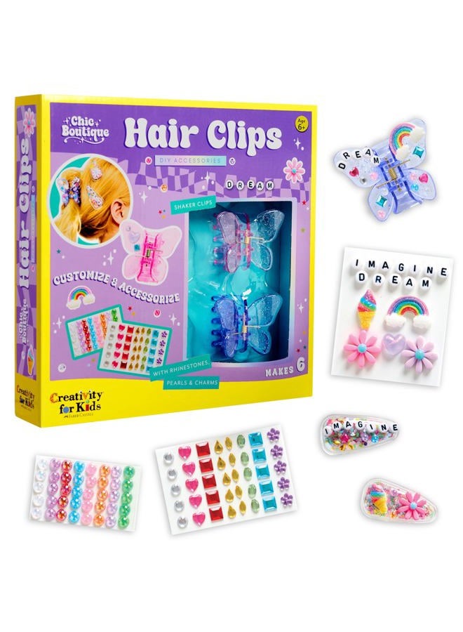 Creativity for Kids Chic Boutique Hair Clips: Create 6 DIY Hair Clips, Crafts and Birthday Gifts for Girls, Holiday Gift and Girls Toys (Ages 6+) - Image 1