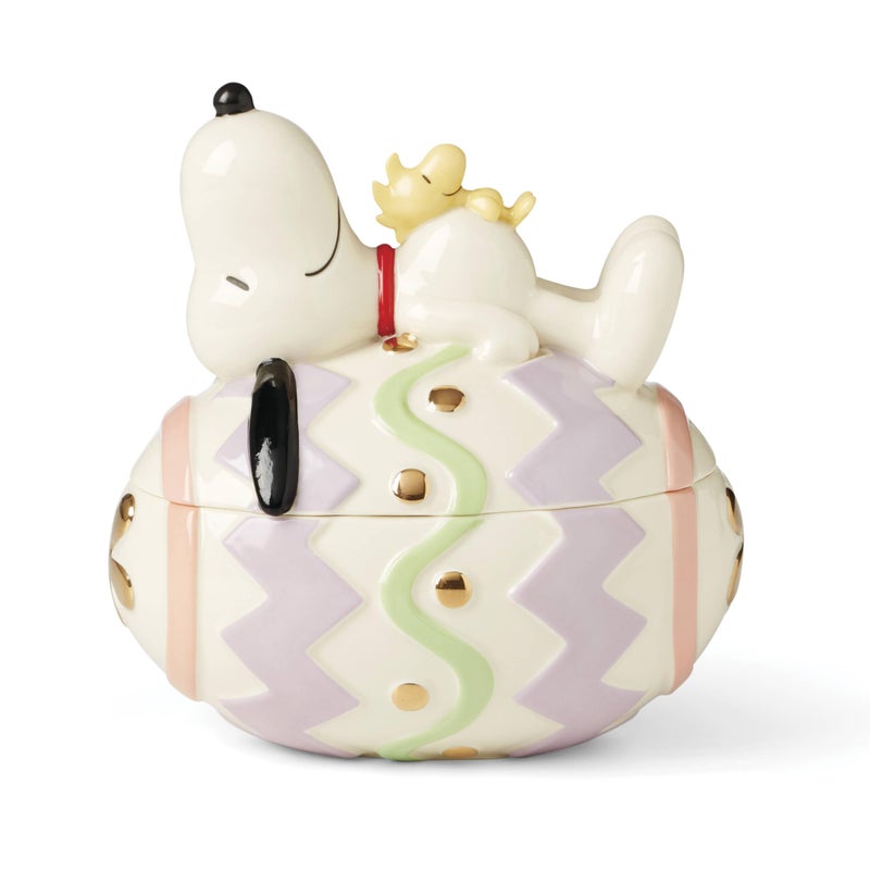 Lenox 895685 Peanuts Snoopy Easter Covered Candy Dish - Image 1