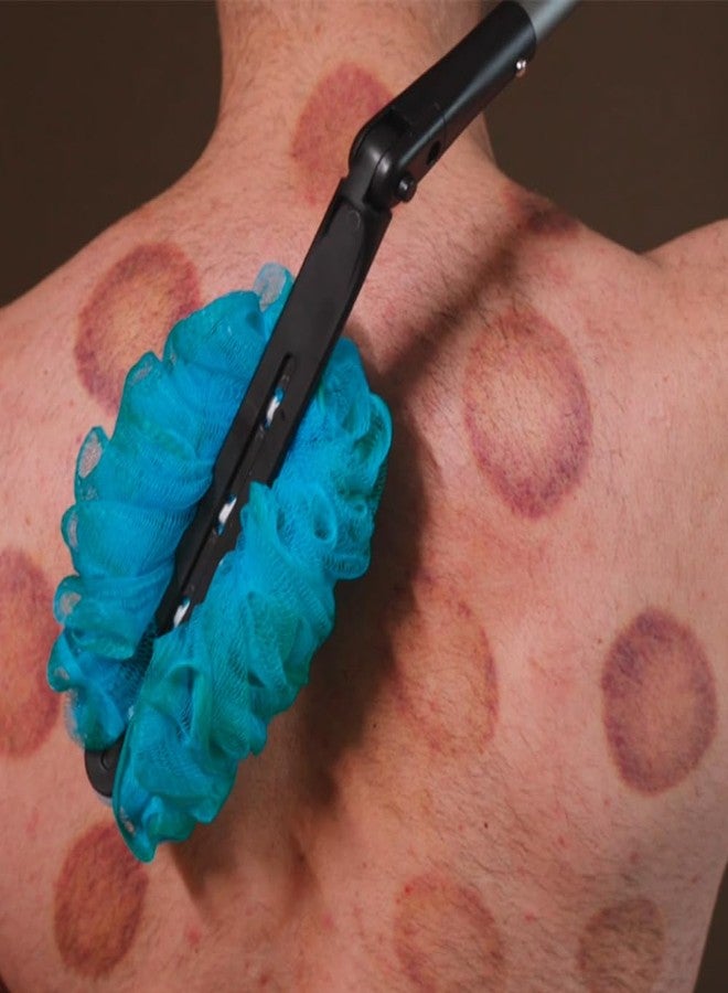 EASACE Back Scrubber for Shower Loofah with Long Handle, Adjustable Head with 1 Replacement Soft Loofa,Scrubber Sponge and Brush for Body,23″Loofah on a Stick for Men Women Bathing Accessories - Image 5