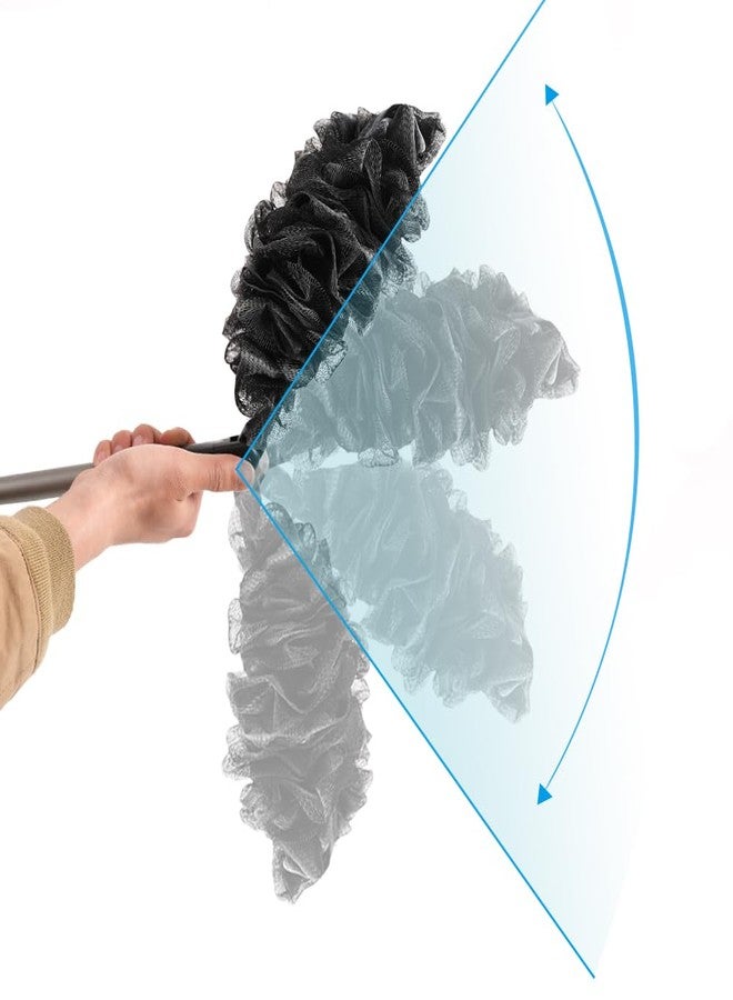 EASACE Back Scrubber for Shower Loofah with Long Handle, Adjustable Head with 1 Replacement Soft Loofa,Scrubber Sponge and Brush for Body,23″Loofah on a Stick for Men Women Bathing Accessories - Image 3