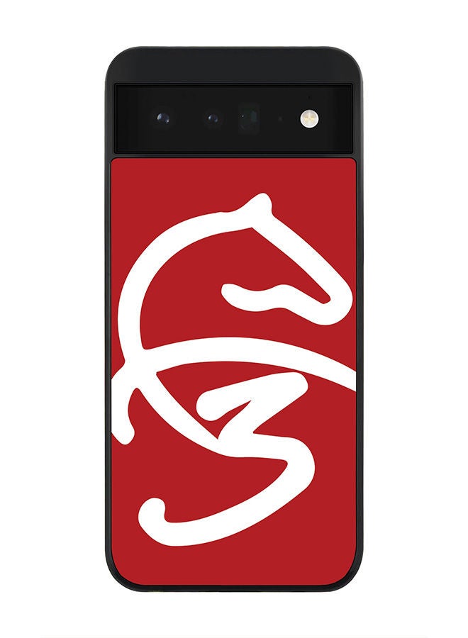 Stylizedd Rugged Black edge case for Google Pixel 6 5G Slim fit Soft Case Flexible Rubber Edges Anti Drop TPU Gel Thin Cover -  Faz3 Style Red - Image 1