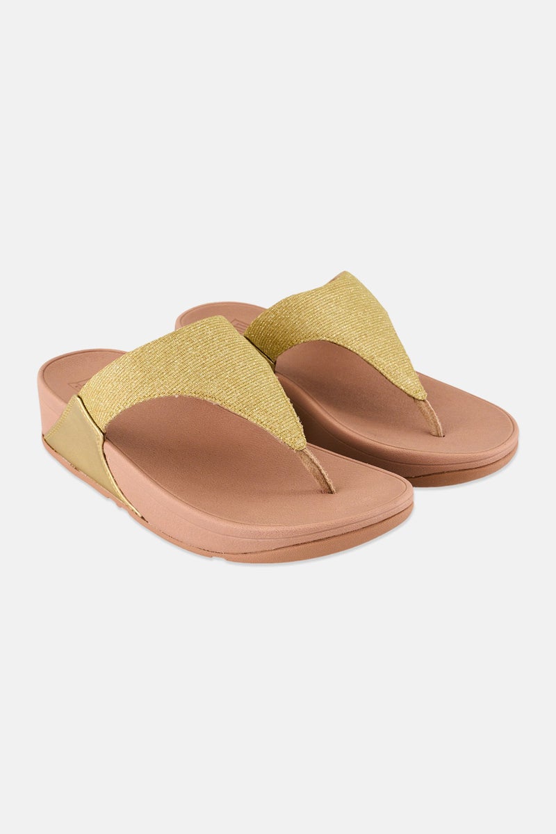FitFlop صنادل نسائية لولو شيمرلux برباط بين الأصابع، وردي باهت - Image 1