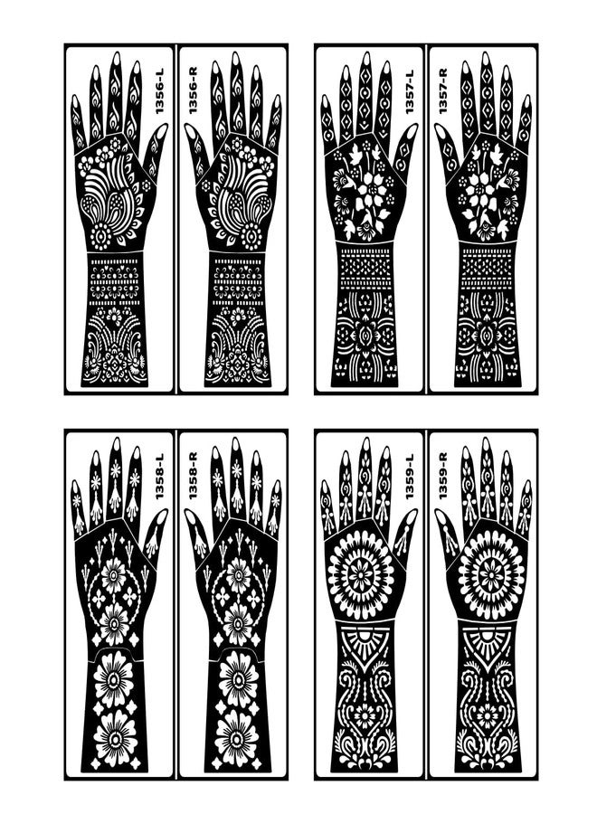 VANVATI Premium Bridal with Multiple Stylish Design Henna Stencil Stickers Combo for All Occasions - Image 2