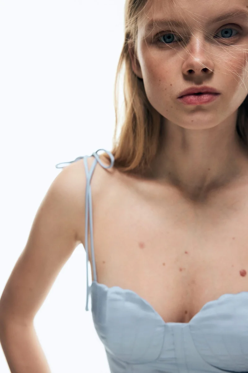 H&M Satin bustier top
