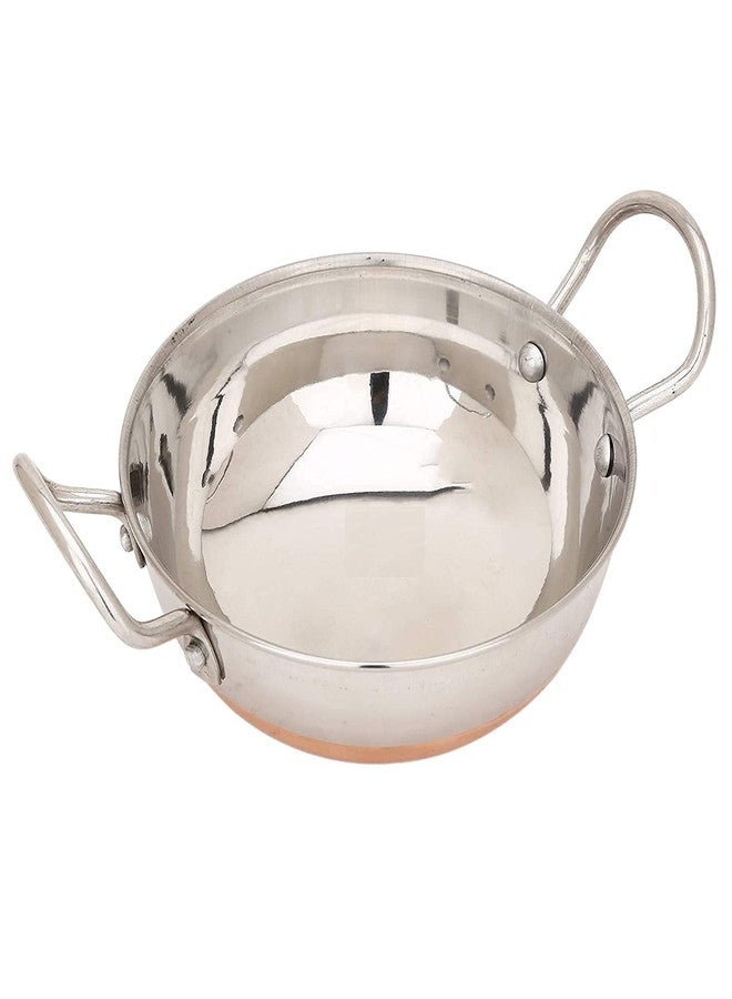 Shopsidex Copper Bottom Kadhai - Stainless Steel Pot Pan for Frying With Copper Bottom (3 Liter) - Image 4