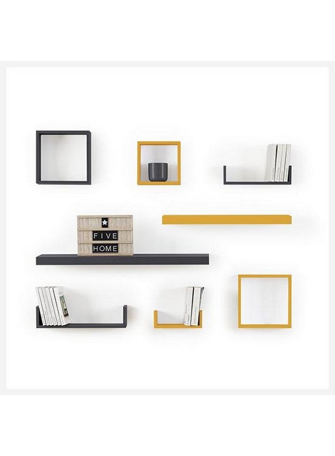 Five Simply Smart 3-Piece Fixy Floating Wall Shelf Set Natural Oak 10 x 10 x 42 cm 138955C - Image 3